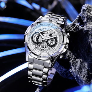 Dickies手表男款男士学生三眼多功能高中时尚迪克斯男生石英腕表