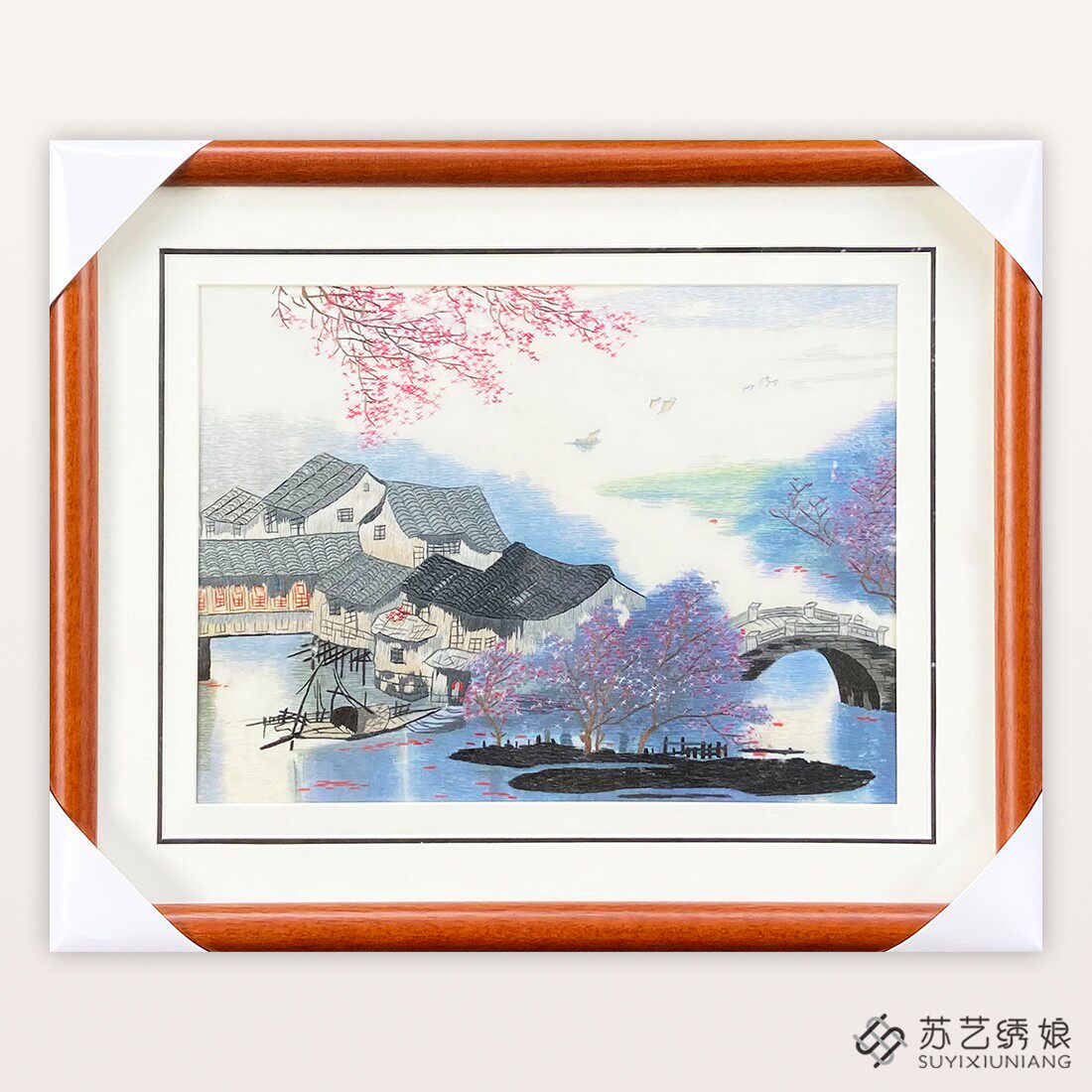 挂画苏绣成品苏艺绣娘