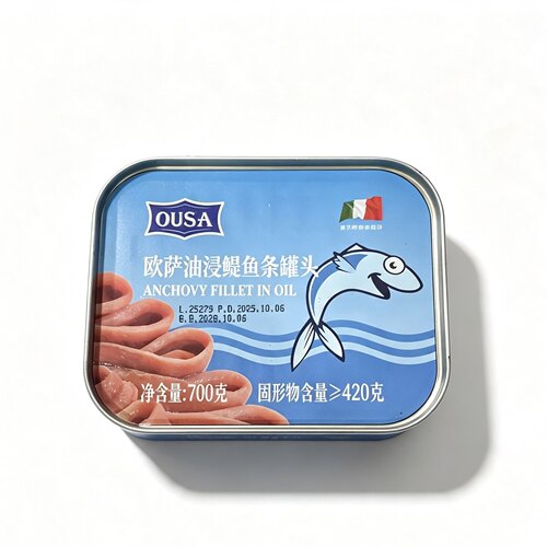 欧萨油浸鳀鱼条罐头700g/盒