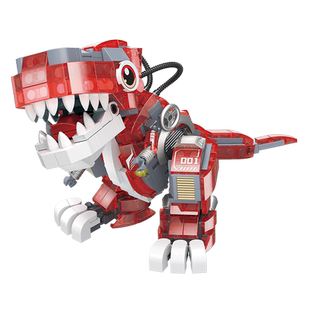 夜光恐龙小颗粒年兽神兽拼装积木儿童动物男孩新年礼物玩具侏罗纪