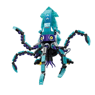 儿童海洋馆动物海底夜光鲨鱼螃蟹拼装积木益智小颗粒组装玩具男孩