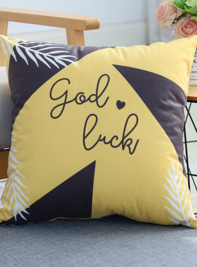 北欧风格床上抱枕靠垫套不含芯抱枕套沙发方枕头抱枕正方形45x45