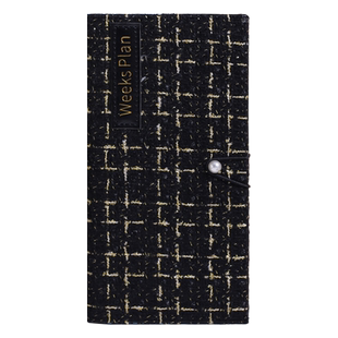 小香风轻奢手账本女孩weeks本简约旅行手帐本女生方格内页周计划本网格笔记本本子便携随身小号高颜值日记本