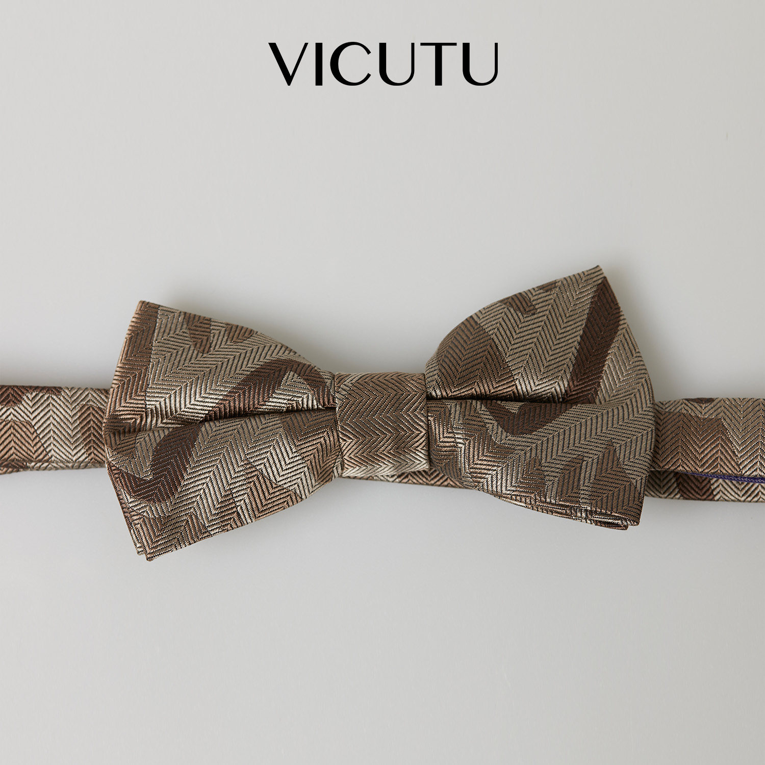 VICUTU威可多男士领结100%桑蚕丝雅致花纹商务礼服百搭蝴蝶结