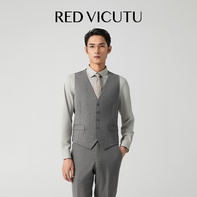 VICUTU/威可多西服马甲男春夏季舒适羊毛休闲百搭西装马夹,男装,常规马甲,淘宝优惠券,粉丝福利购,淘宝优惠卷