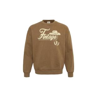 fintage 水洗牛仔圆领卫衣