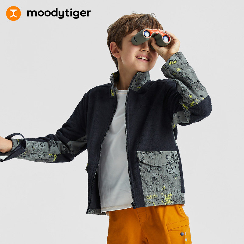 moodytiger外套男童摇粒绒运动服图片