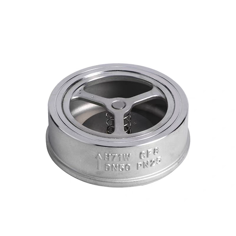 不锈钢对夹式止回阀H71W-16P升降式止回阀304弹簧100