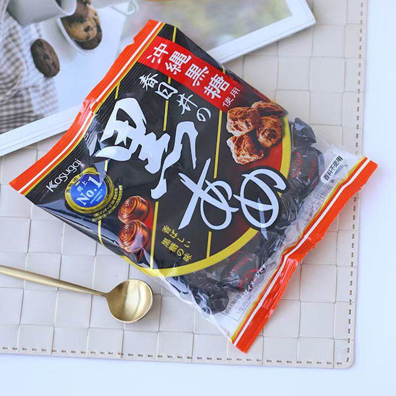 3袋日本进口零食 春日井冲绳黑糖红糖硬糖焦香麦芽黑糖休闲小零食