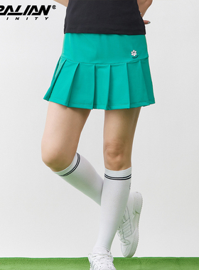 可莱安羽毛球服女裙子夏季新款韩国进口透气速干短裙绿色运动裤裙