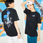 运动t恤女款 男休闲印花宽松棉黑色半袖 短袖 新款 T恤 夏季 可莱安正品