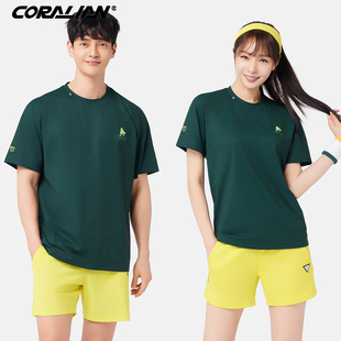 可莱安羽毛球服女套装2025新品男女透气速干上衣短袖比赛运动队服