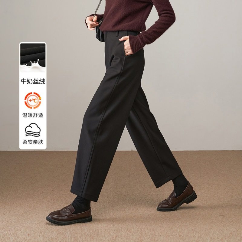 娅丽达牛奶丝哈伦裤女冬季休闲裤2025新款裤子小个子微羊毛镰刀裤,女装/女士精品,休闲裤,淘宝优惠券,粉丝福利购,淘宝优惠卷