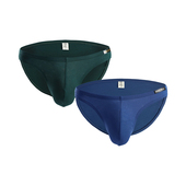 莫代尔低腰性感运动纯色U凸囊袋小三角内裤 无畏船长男士 2条