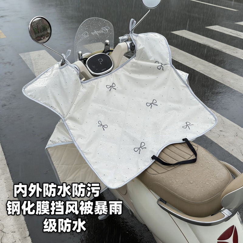 钢化膜电动车挡风被防水夏季防晒防风春秋防雨摩托电瓶车春天通用