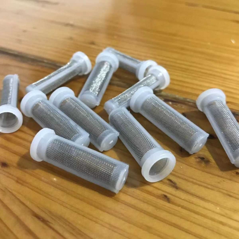 柴油机输油泵过滤网手油泵头小滤网油管滤芯M14空心螺丝内过滤网