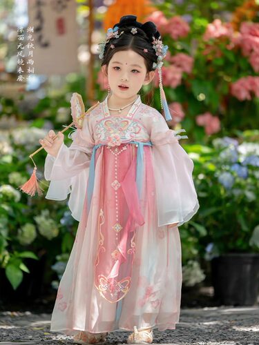 汉服女童2026新款儿童国风古装超仙公主连衣裙高端古风亲子春秋季