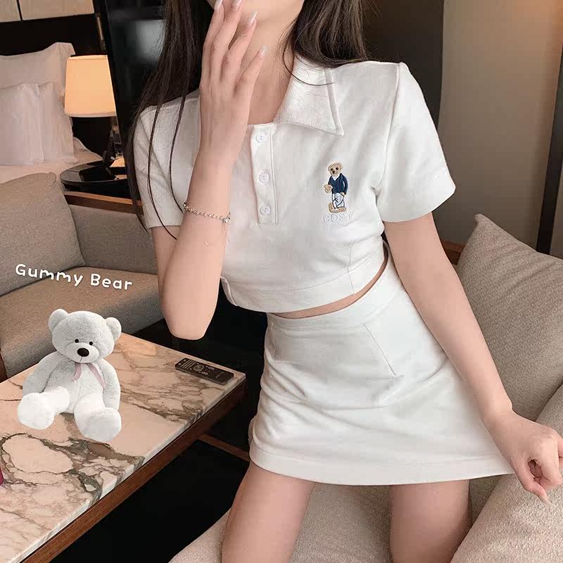 polo领白色T恤短袖2020年新款女韩版高腰修身短款上衣a字半身裙夏在类目 女装/女士精品, T恤中 - 来自Buy2taobao.com提供专业的淘宝代购服务