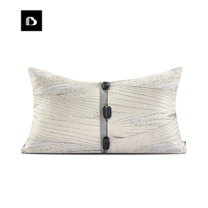 柏洛斯新中式白色皮肌理抱枕沙发靠背垫客厅高档腰枕靠枕床头靠垫