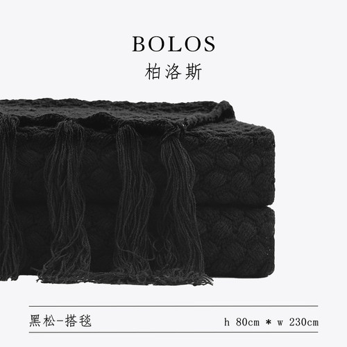 黑色搭毯柏洛斯轻奢风秋冬