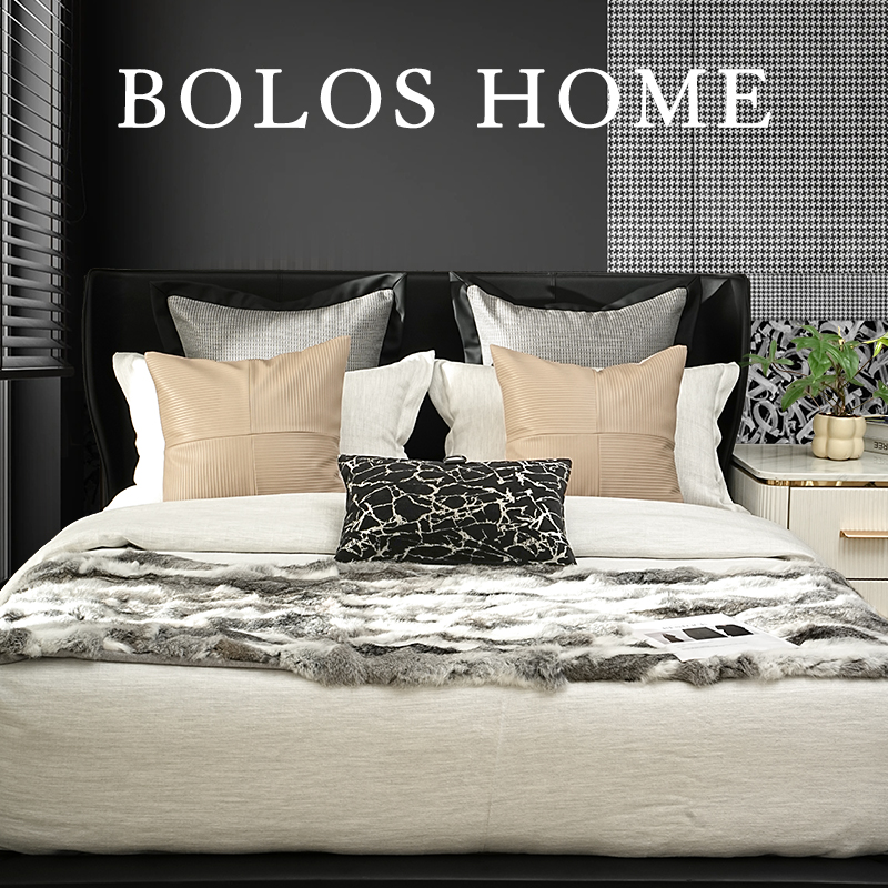 柏洛斯抱枕套床上靠腰垫高端