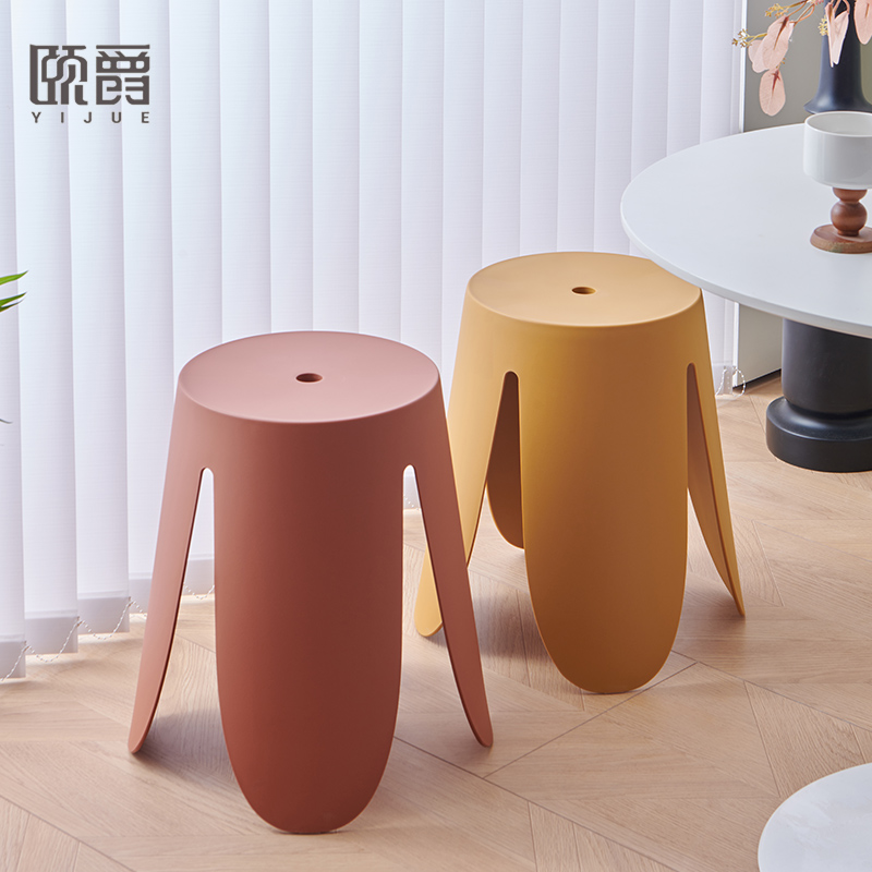 家用可叠放餐桌高板凳现代简约