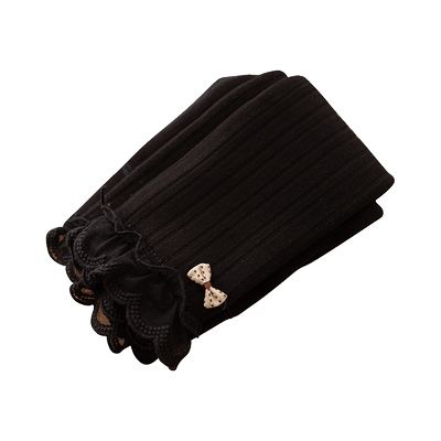 女童花边九分打底裤秋冬季加绒加厚宝宝连体袜儿童外穿洋气连裤袜