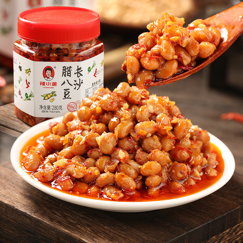 湖南特产腊八豆下饭菜农家自制黄豆酱豆瓣酱香辣酱豆子 280g/瓶