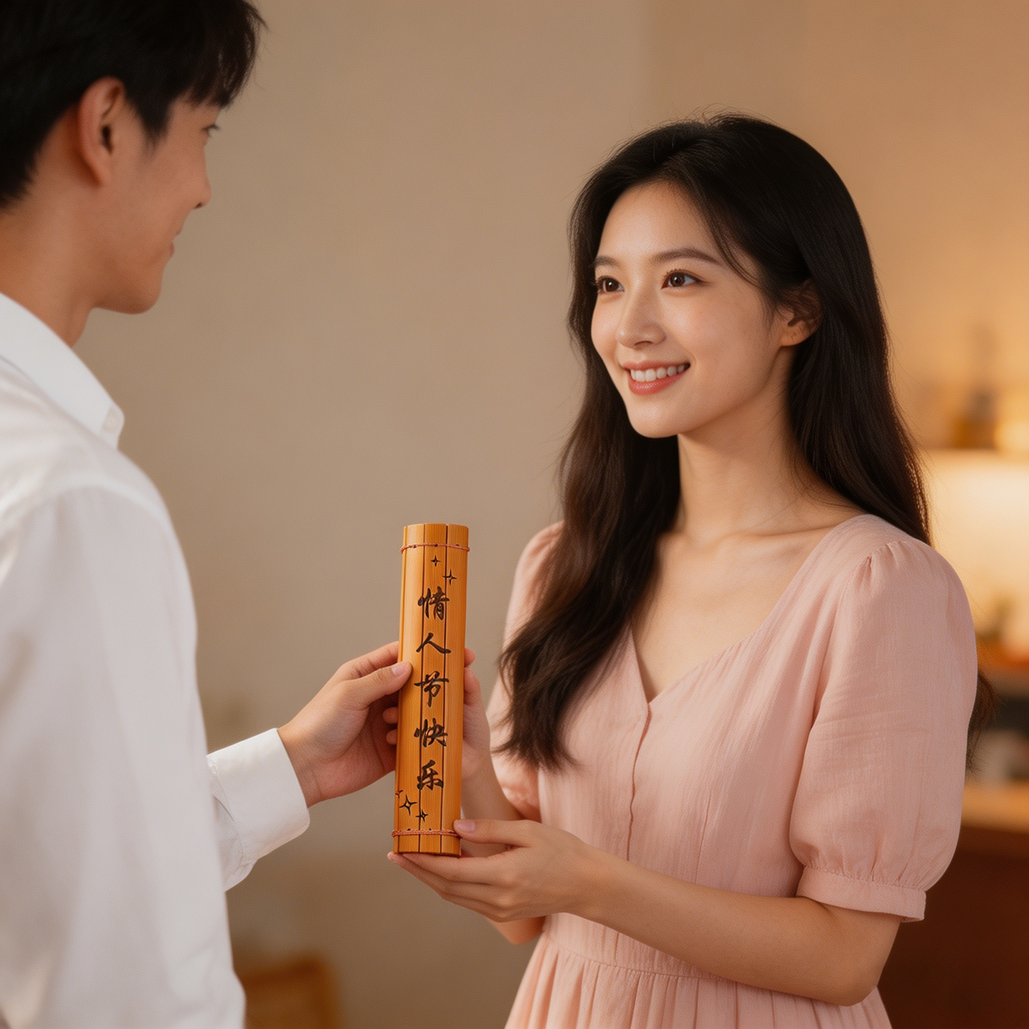 竹简情书礼品定制刻字照片定制送男女生情侣闺蜜生日礼物纪念礼品