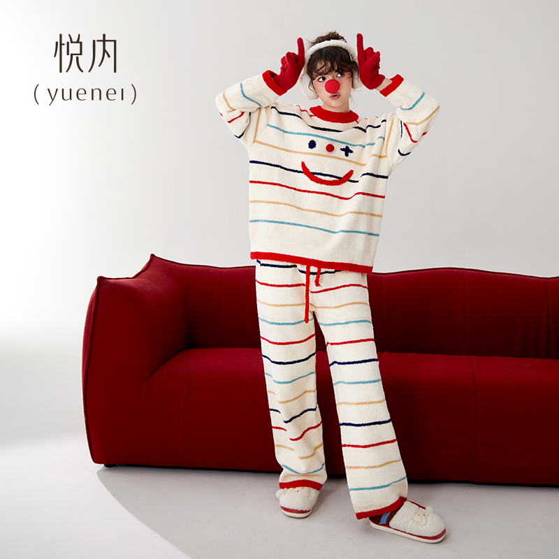 【商场同款】悦内女士半边绒睡衣