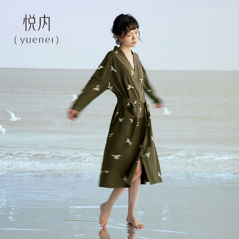 悦内睡衣女士睡袍春秋款秋季纯棉长袖日式和服浴袍大码春夏季长款,女士内衣/男士内衣/家居服,睡袍/浴袍,淘宝优惠券,粉丝福利购,淘宝优惠卷
