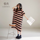 中长款 韩系条纹大码 睡衣裙可外穿 夏天纯棉短袖 悦内睡裙女士夏季