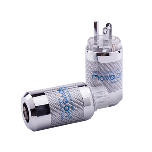 MOVE ON牧风3800S紫铜碳纤维镀铑发烧级美标国标HIFI电源线插头尾