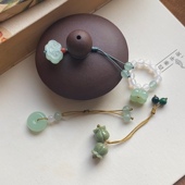 手编绳［茶壶吊坠］壶盖小提溜防烫紫砂壶装 饰茶道国风挂件工艺品