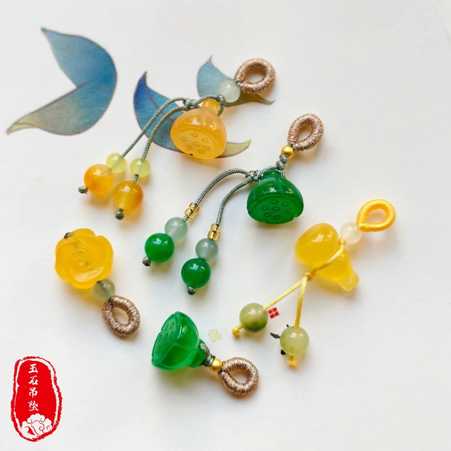 玉髓莲蓬小提溜12mmdiy编织款