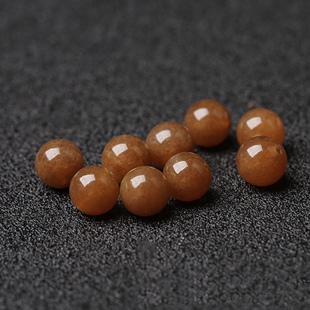 和田玉髓糖料散珠子且末糖料珠子圆珠diy手链项链手串珠子散珠批