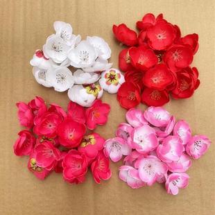 仿真梅花朵花瓣假树装饰材料绢花梅花腊梅樱花树婚庆拍摄道具头饰