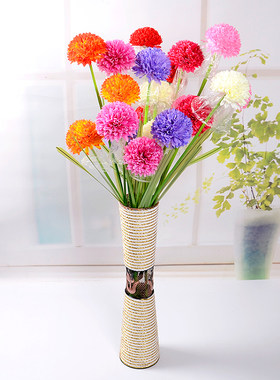 仿真绢花假花家居落地婚房富贵球