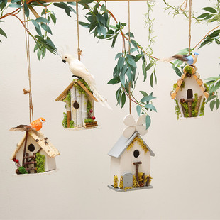 饰幼儿园植物角悬挂物教室走廊环境布置 创意宠物鸟巢草窝小房子装