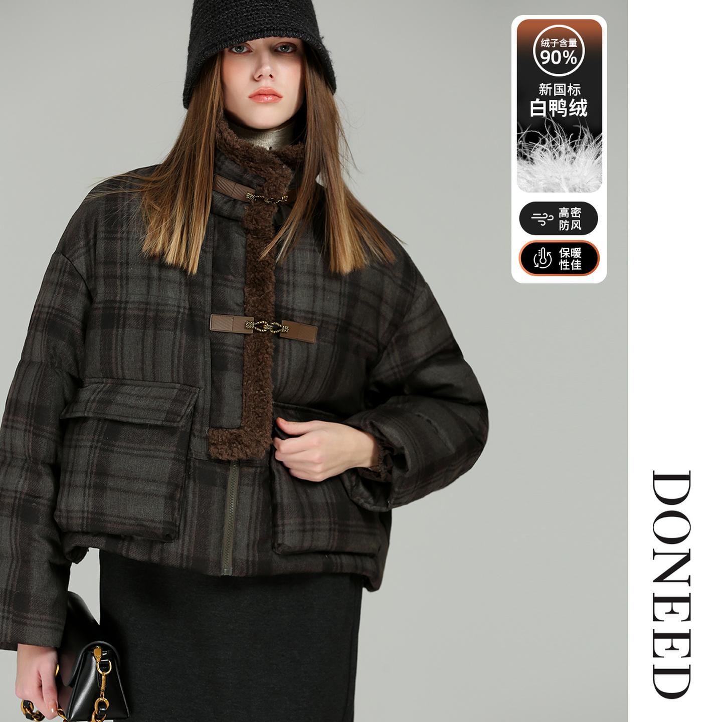 老钱风90白鸭绒羽绒服