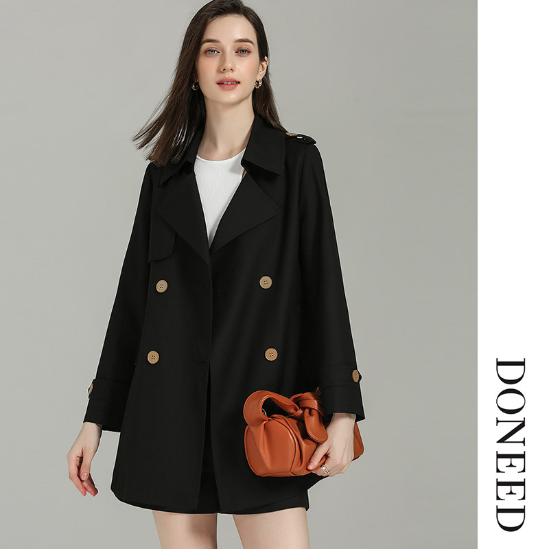 复古英伦风小个子显瘦风衣外套