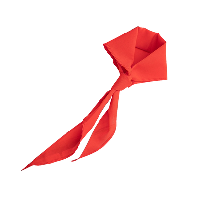 得力小学生红领巾纯棉涤纶夏季通用抗皱薄红大号儿童1-3年级初中生棉布绸缎标准可批发打结纯色正品红邻礼巾