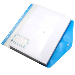 活页文件袋透明塑料a4加厚大容量按扣试卷11孔收纳袋学生用档案资料袋文件夹包文具商务办公用品定制印LOGO