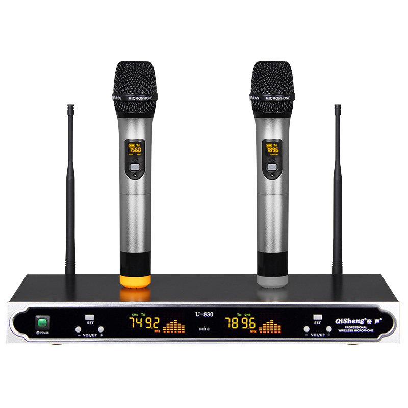 Qisheng/奇声 830无线麦克风一拖二家用家庭KTV舞台演讲话筒卡拉OK会议无线话筒U段调频演出手持远距离接收器|msdalam kategori Peralatan Audio-visual, mikrofon/mikrofon - dari Buy2taobao.com untuk memberikan perkhidmatan ejen Taobao profesional membeli