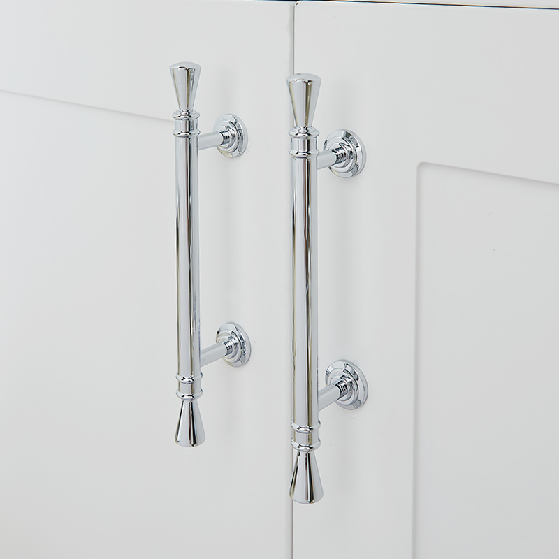 现代简约银色黄铜柜门轻奢拉手