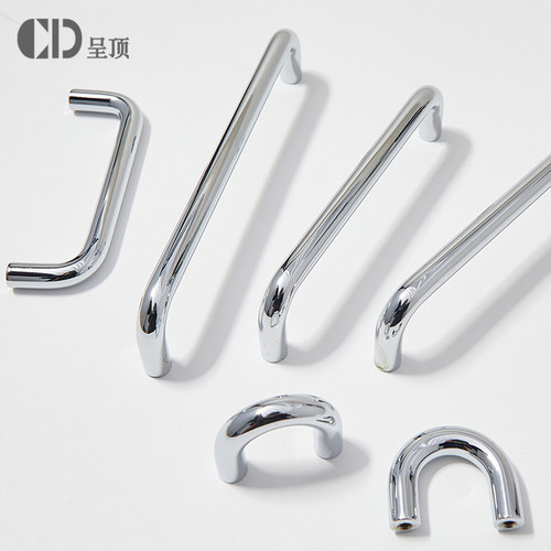 U型柜门现代简约银色黄铜拉手