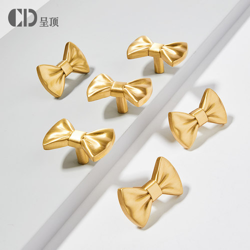 『小红书热推』蝴蝶结黄铜拉手