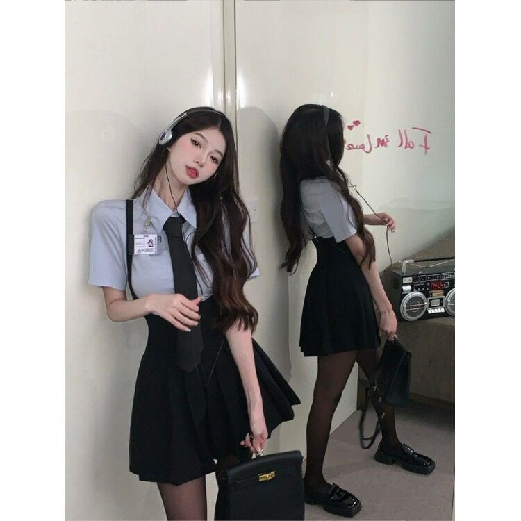 大码女装甜辣学院风jk制服套装