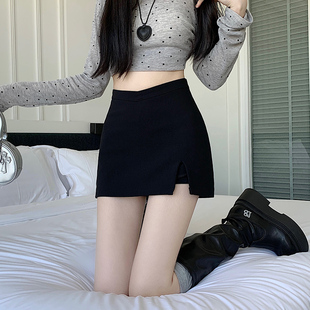 小个子外穿显瘦包臀裙女2026春夏大码胖MM紧身弹力a字半身短裙ins