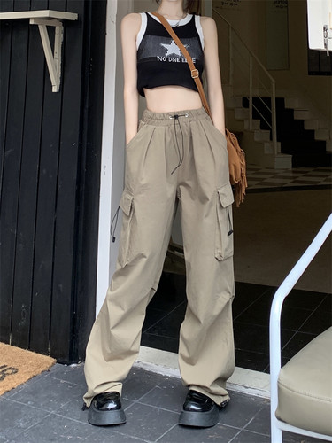 工装裤子女显瘦阔腿休闲裤